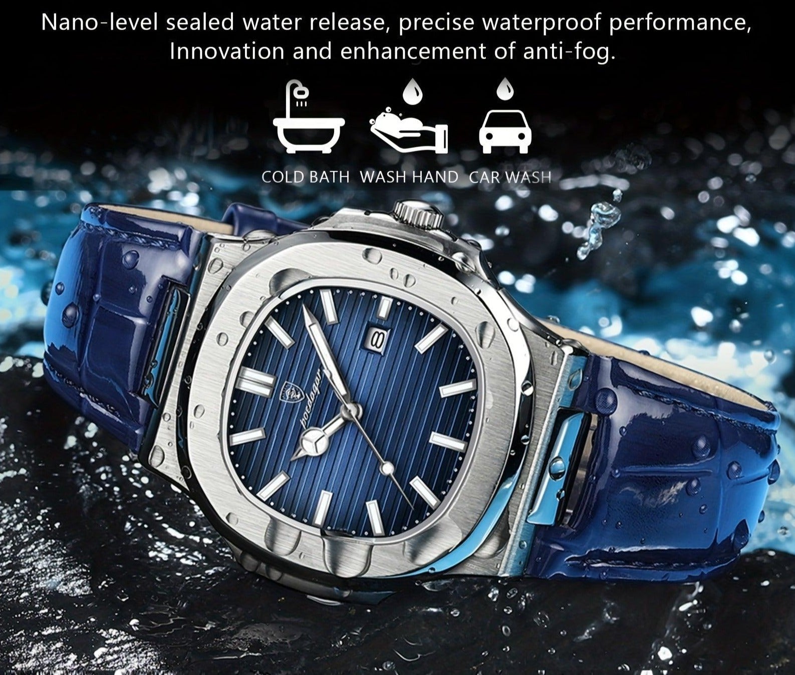 Stylish and Sustainable Men's Wristwatch - ValorLuxe-Blue-Nora Luxe