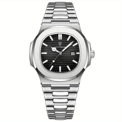 Stylish and Sustainable Men's Wristwatch - ValorLuxe-Silver-Nora Luxe