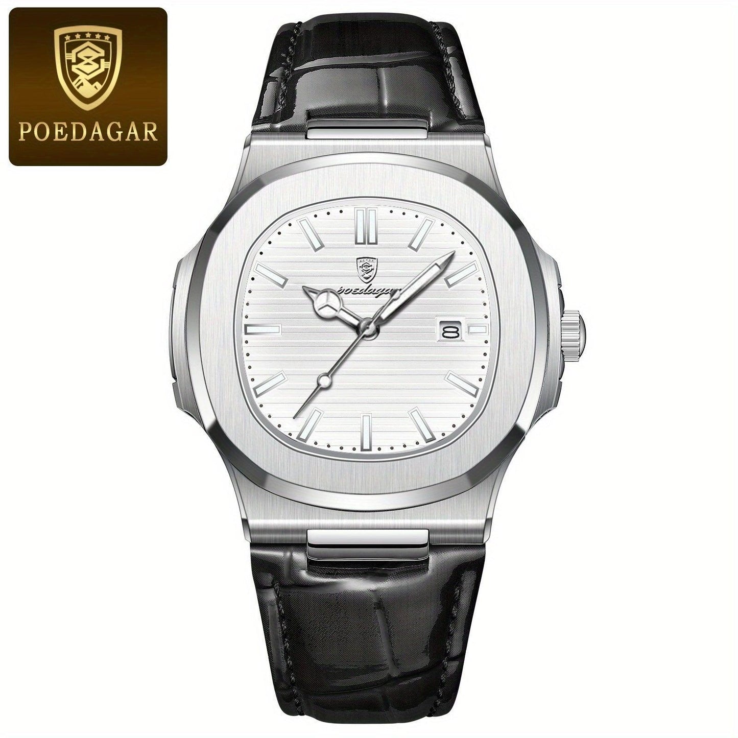 Stylish and Sustainable Men's Wristwatch - ValorLuxe-White-Nora Luxe