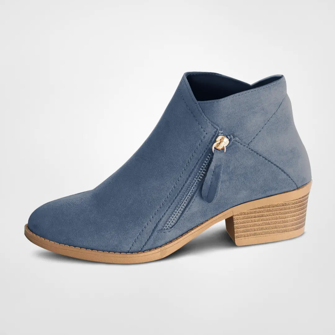 Stylish Ankle Boots with Zipper - ModiStep-Blue-2.0-Nora Luxe