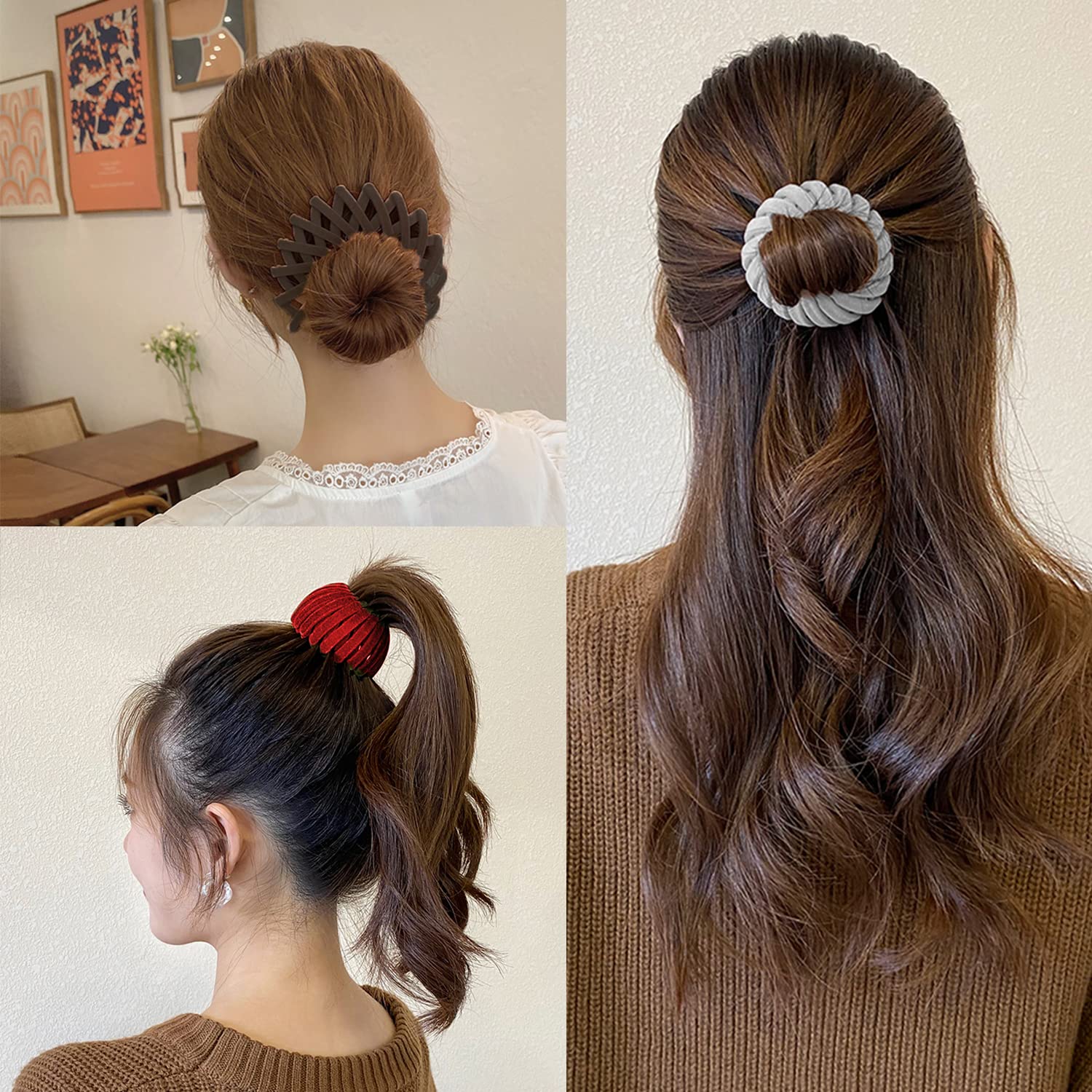Stylish Bird's Nest Hair Clips - Set of 3-Set 1-Nora Luxe