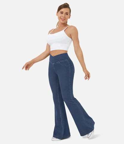 Fashionable Women's Flared Rosa Jeans - Pexav