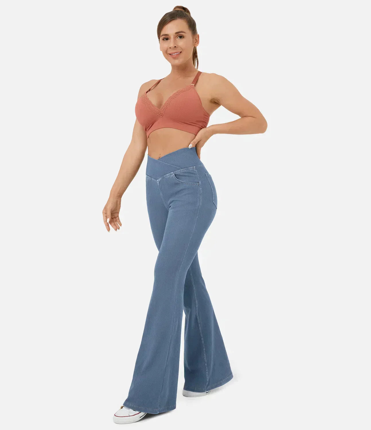 Stylish Bootcut Jeans for Women - Rosa-Light Blue-S-Nora Luxe