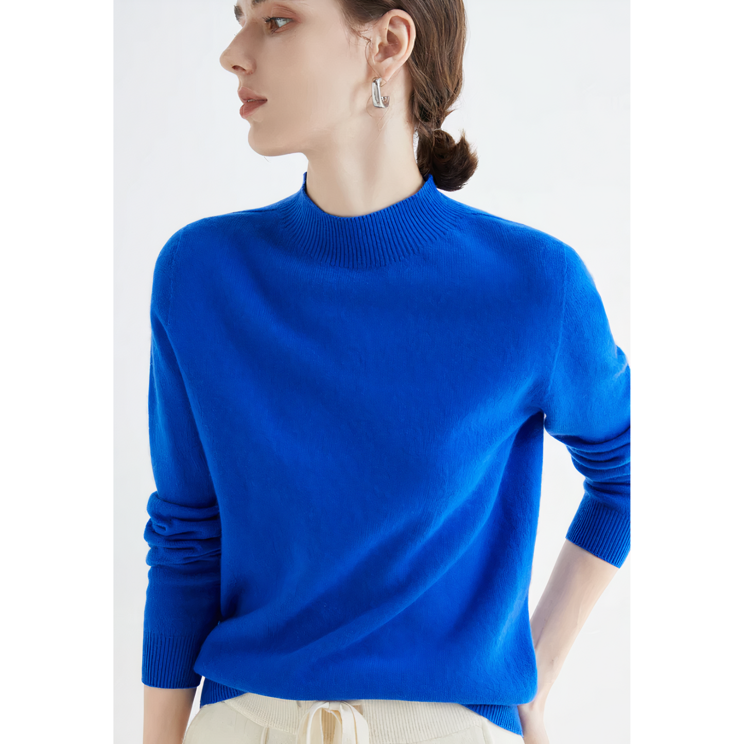 Stylish Cashmere Sweater - Marlena-Blue-S-Nora Luxe