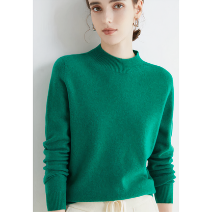 Stylish Cashmere Sweater - Marlena-Green-S-Nora Luxe