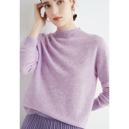 Stylish Cashmere Sweater - Marlena-Lavender-S-Nora Luxe