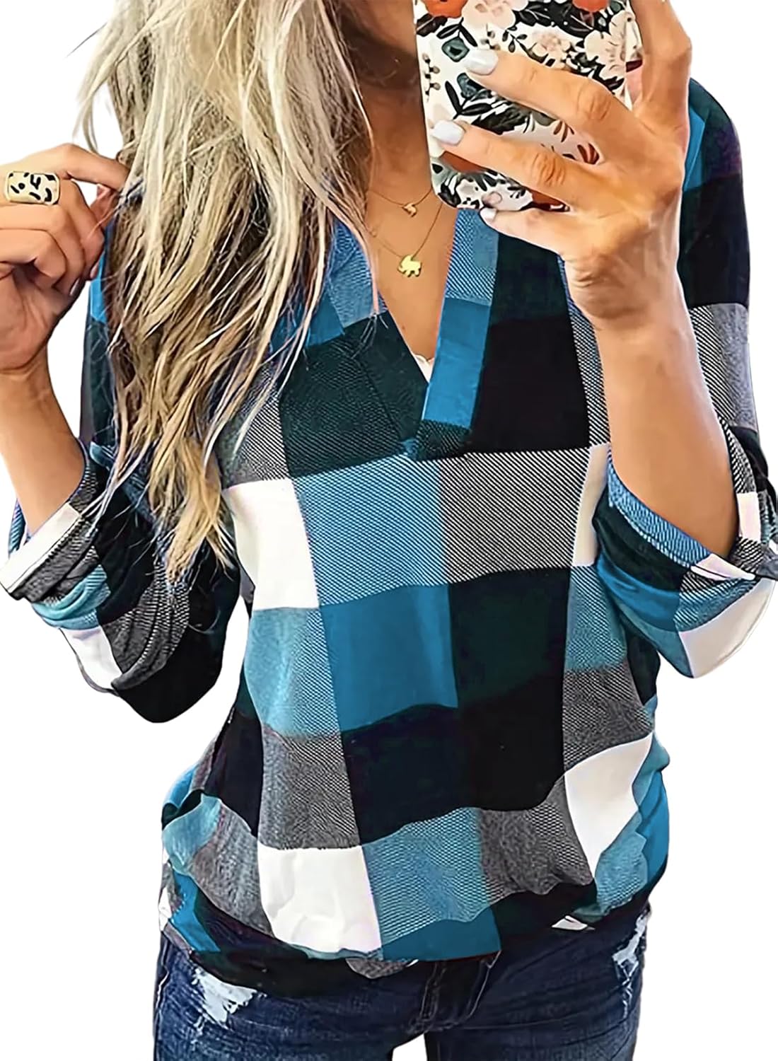 Chic Printed Women's Blouse - Lara - Pexav