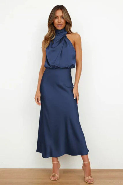 Stylish Cocktail Dress - Mila-Blue-S-The Livary