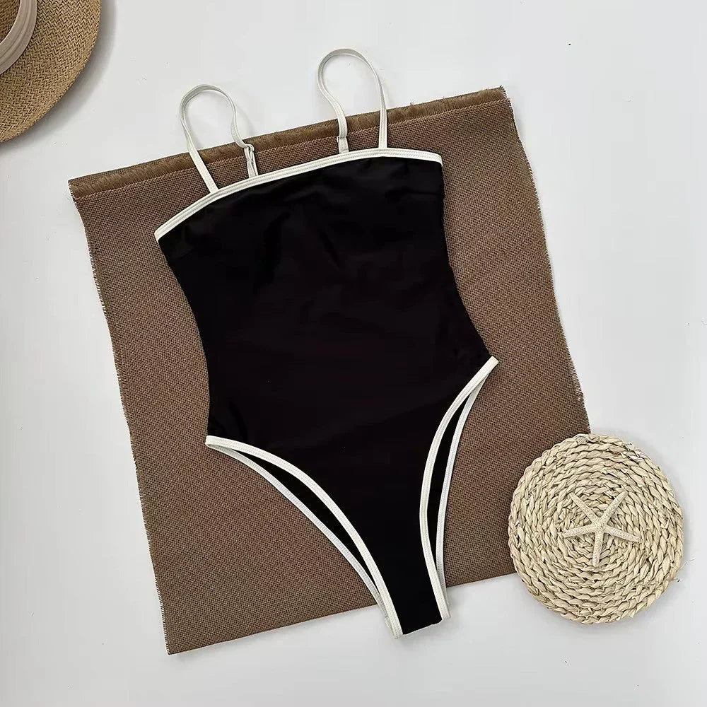 Stylish Colour Block Swimsuit – Sena-White-XS-State of Style