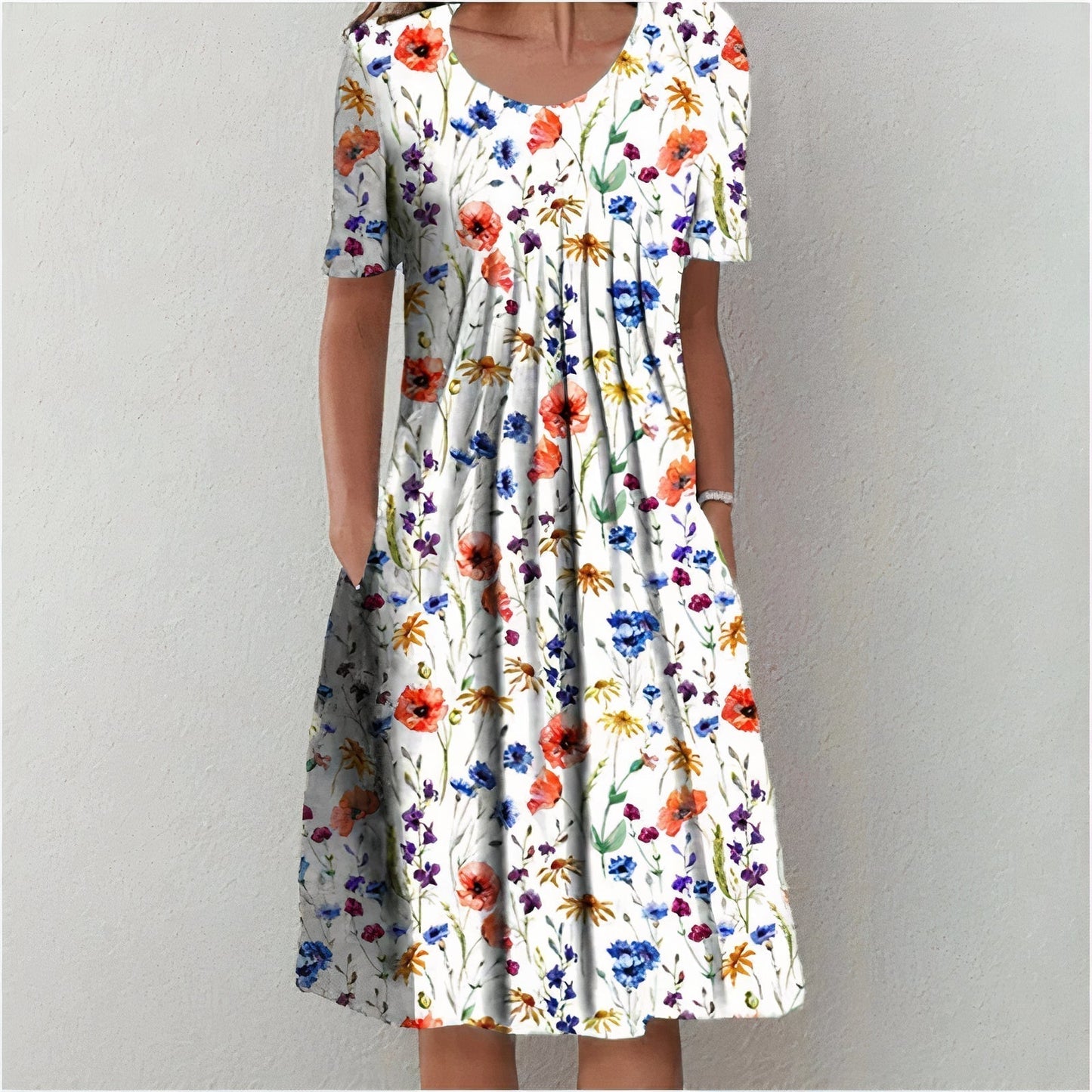 Chic Women's Casual Cotton Dress - Pexav