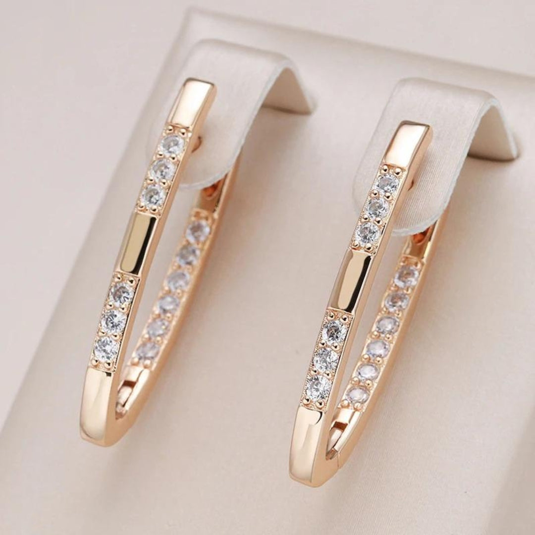 Sparkling Zirconia Drop Earrings - Pexav