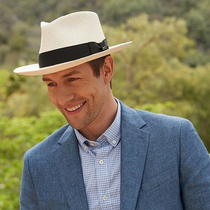 Stylish Handmade Panama Hat - Benito-White-Nora Luxe