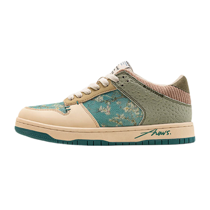 Fashionable Almond Blossom Print Sneakers - Pexav