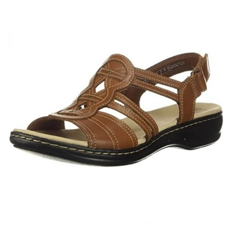 Stylish Ladies' Sandals - SoleEase-Brown-2.5-Nora Luxe