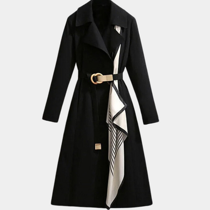 Classic Women's Waterproof Trench Coat with Belt - Pexav