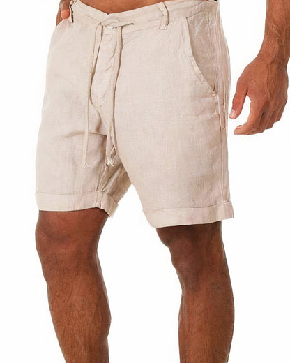 Comfortable Men's Linen Beach Shorts - Pexav
