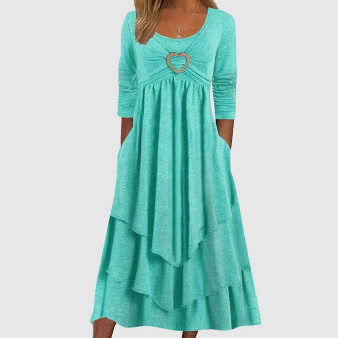 Stylish Long Dress - Naomi-Green-S-Nora Luxe
