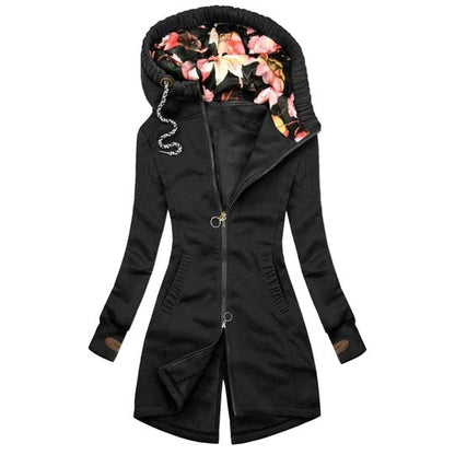 Stylish Long Women's Winter Coat - Mara-Black-S-Nora Luxe