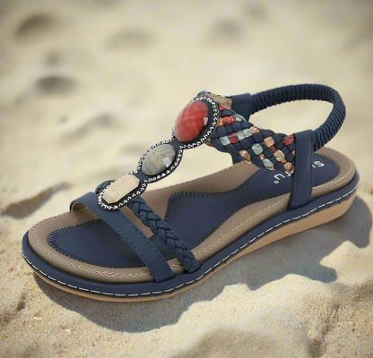 Stylish Low Ladies Sandals – Claire-Blue-3-State of Style