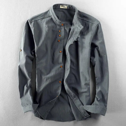 Classic Mens Relaxed Fit Button Shirt - Pexav