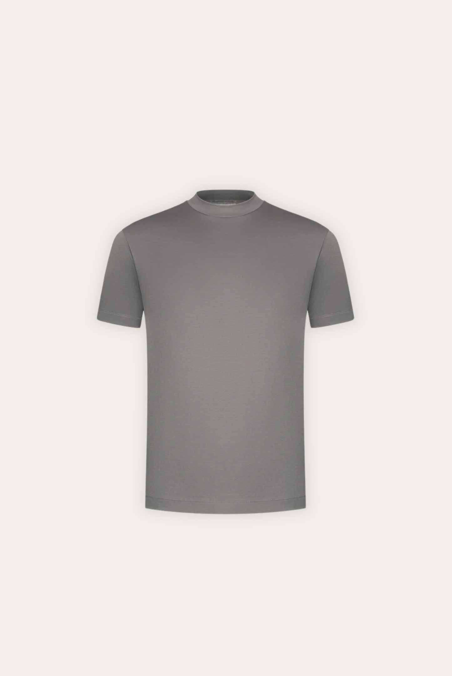 Stylish men's t-shirt made of mercerised cotton – Dario-Grey-XS-Nora Luxe