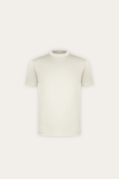 Stylish men's t-shirt made of mercerised cotton – Dario-White-XS-Nora Luxe