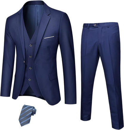 Stylish Men's Tuxedo - Jameson-Dark Blue (Stretch)-XS-Nora Luxe