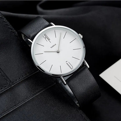 Stylish Men's Watch - Henry-Black/White-Nora Luxe