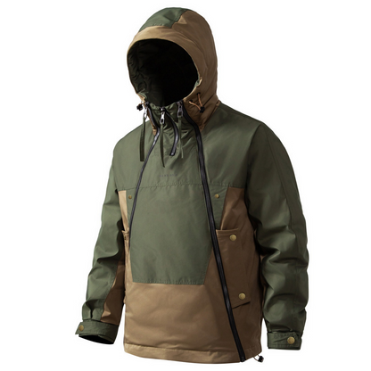 Stylish Men's Winter Jacket with Double Zip - NORDON-Green-S-Nora Luxe