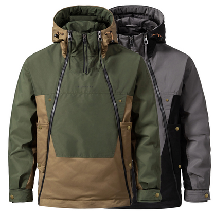 Stylish Men's Winter Jacket with Double Zip - NORDON-Green-S-Nora Luxe