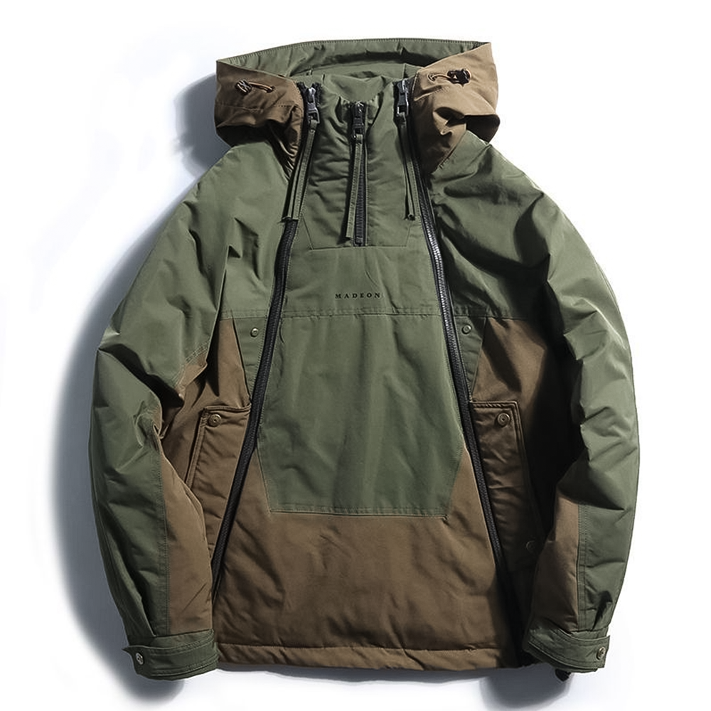 Warm Waterproof Men's Parka Jacket - Pexav