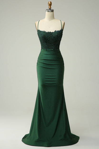 Beautiful Ocean Blue Formal Evening Dress - Pexav