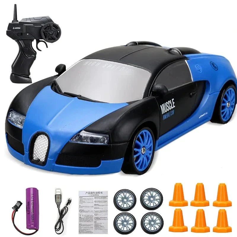 Stylish Mini Drifter for Exciting Adventures - SwiftDrift-Bugatti Chiron Blue-Nora Luxe