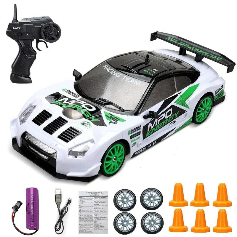 Stylish Mini Drifter for Exciting Adventures - SwiftDrift-Nissan GTR White-Nora Luxe