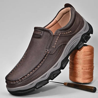 Stylish Orthopaedic Men's Shoes - Lucas-6-Brown-Nora Luxe