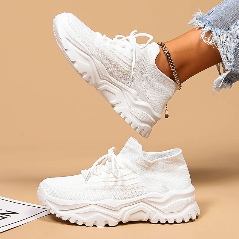 Stylish Orthopaedic Women's Sneakers - Elena-White-3.0-Nora Luxe