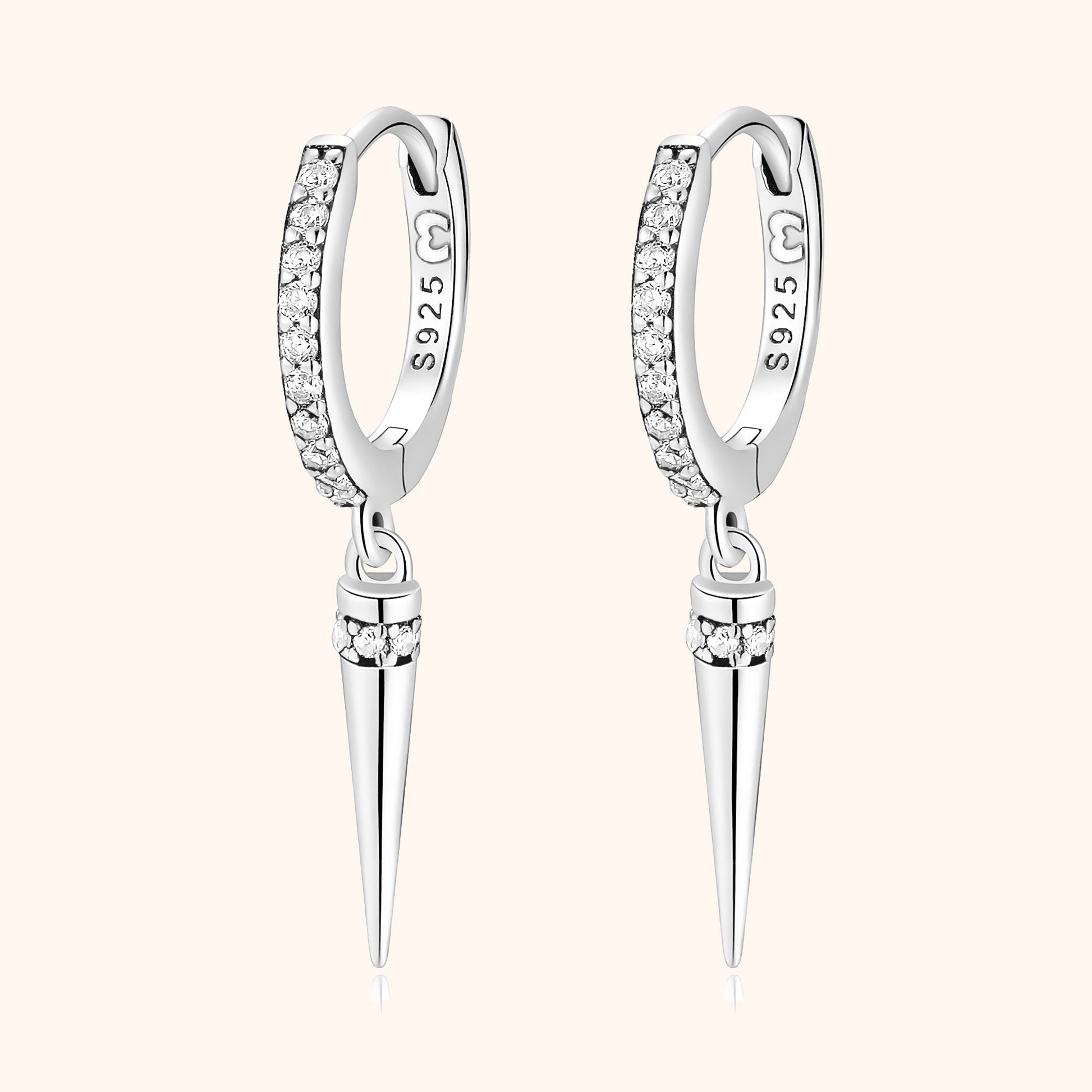 Stylish Pendant Earrings - Sophia-Silver-Nora Luxe