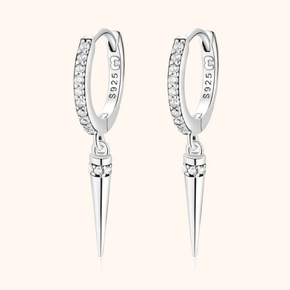 Stylish Pendant Earrings - Sophia-Silver-Nora Luxe