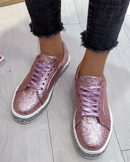 Stylish Platform Glitter Ladies Sneakers - Sienna-Pink-3.0-Nora Luxe