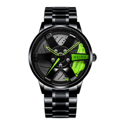 Stylish Race Car Men's Watch - RaceVision-Green-Style 2-Nora Luxe