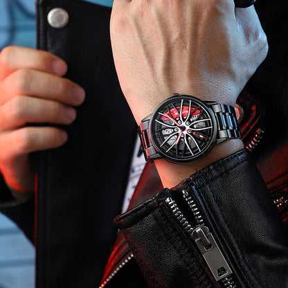 Stylish Race Car Men's Watch - RaceVision-Red-Style 1-Nora Luxe