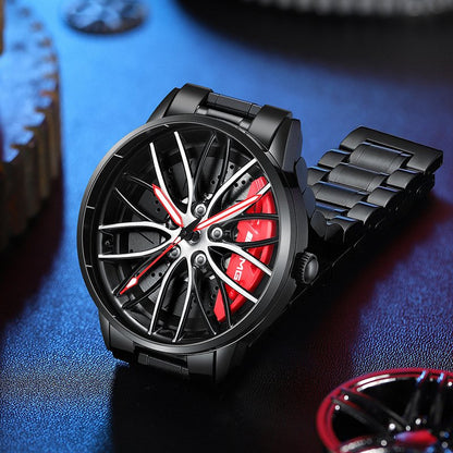 Stylish Race Car Men's Watch - RaceVision-Red-Style 1-Nora Luxe