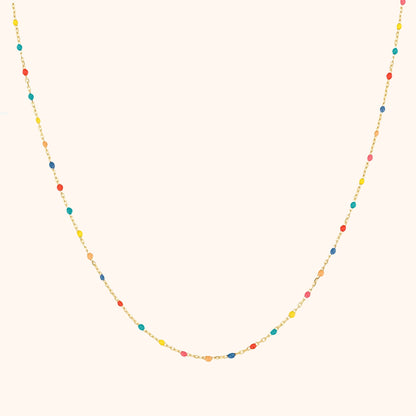 Colorful Rainbow Iris Pendant Necklace - Pexav