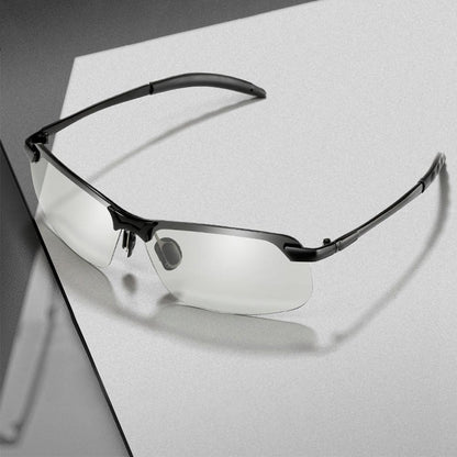 Stylish self-tinting polarised glasses for day & night – Nils-Black-Grey-Nora Luxe