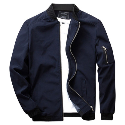 Stylish Short Summer Jacket for Men - Vernon-Dark blue-M-Nora Luxe