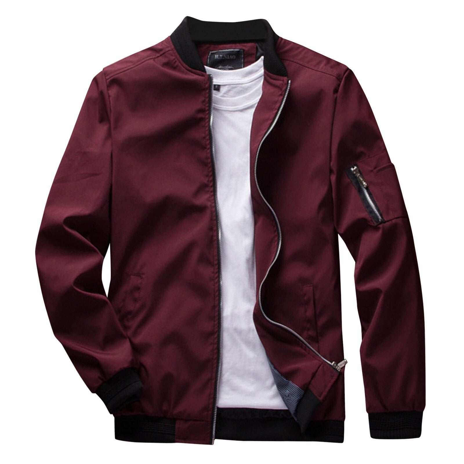 Stylish Short Summer Jacket for Men - Vernon-Red-M-Nora Luxe