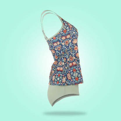 Stylish Sleeveless Bikini with Attractive Pattern - SummerGlow-S (4-6)-Nora Luxe