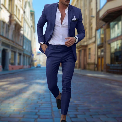 Classic Tailored Fit Mens Suit - Pexav