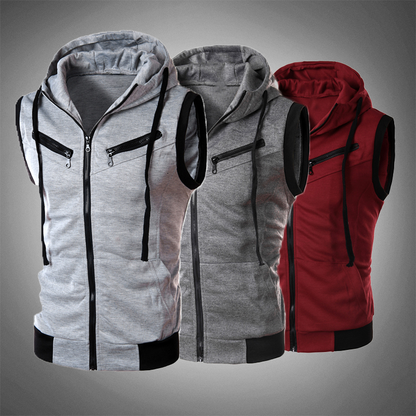 Stylish Slim-Fit Vest with Hood - Ricardo-3-Pack-S-Nora Luxe