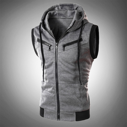 Fashionable Fitted Hooded Vest - Pexav